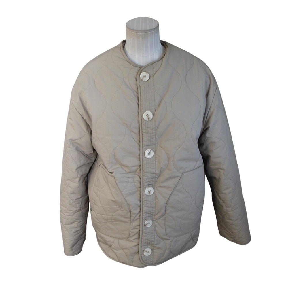 Mint Velvet Cream Borg Reversible Jacket Medium Quilted Borg Fleece Womens
